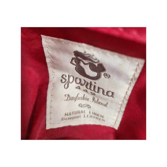 Spartina 449 Daufuskie Island Linen and Leather Weekender Bag - Picture 16 of 16